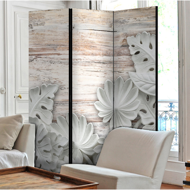 Oney Solid Wood Folding Room Divider, 3