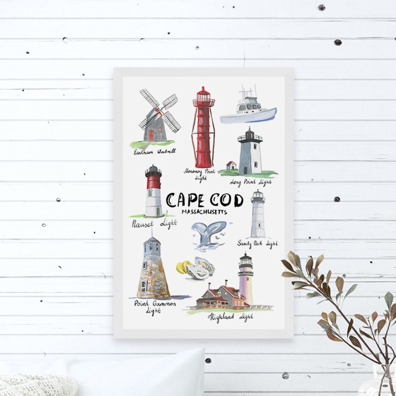 Collection Light House par Marmont Hill - peinture encadrée, H 12 po x l 8 po x P 1,5 po