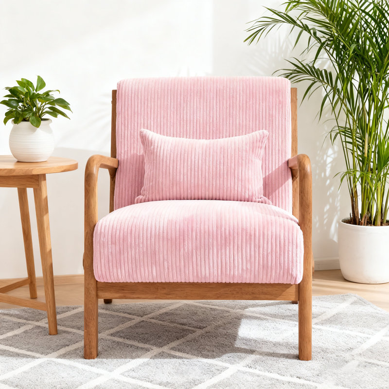 Chaise longue en bois, Rose, Brun