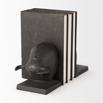 Serre-livres en fonte d'aluminium 10l x 5w Oakfield (ensemble de 2)
