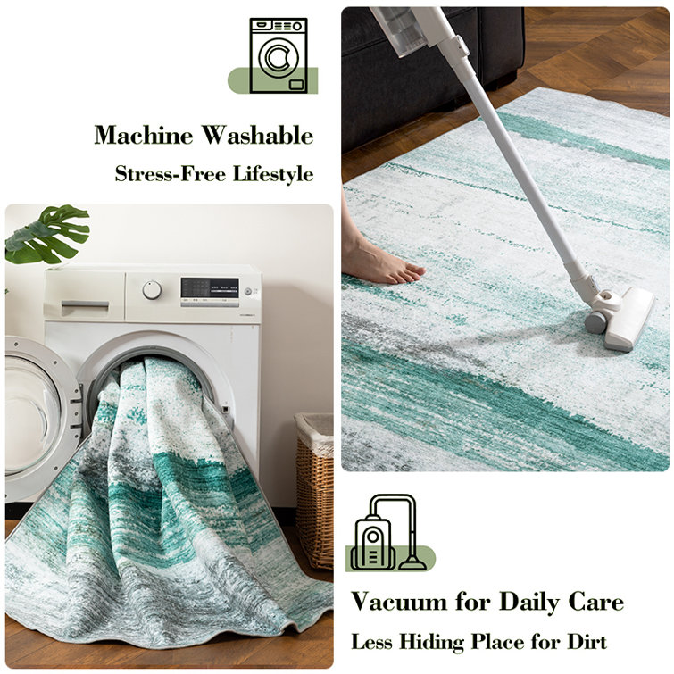 Tapis gris / blanc / vert Modern