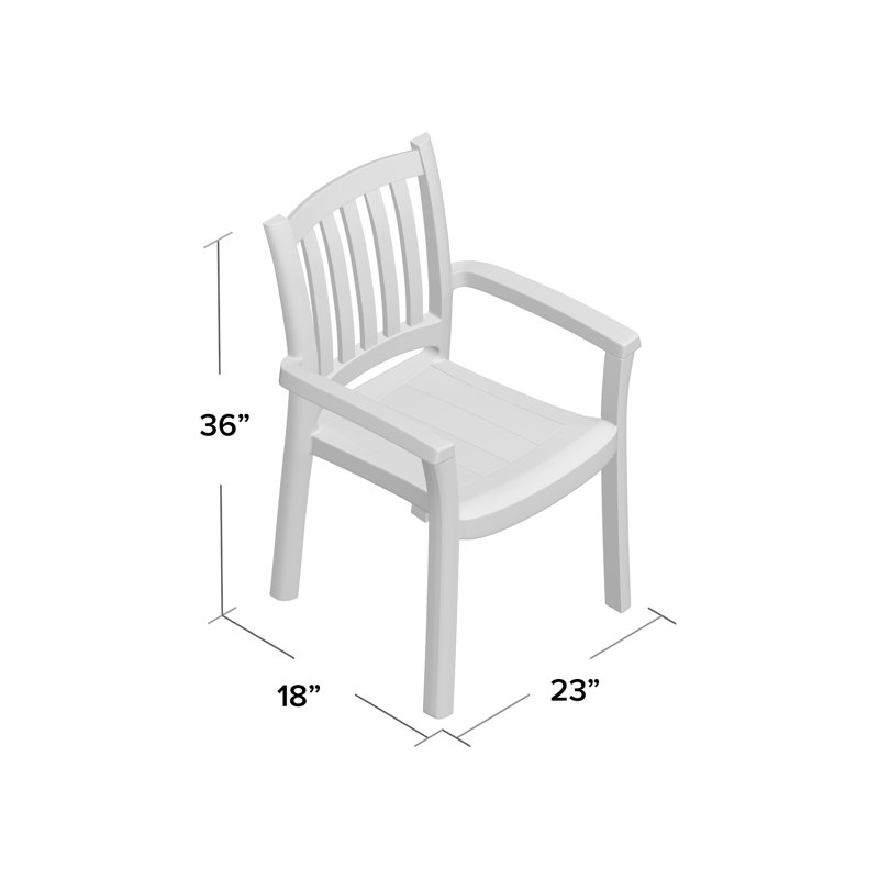 Fauteuil de salle à manger empilable Accomac, Teck