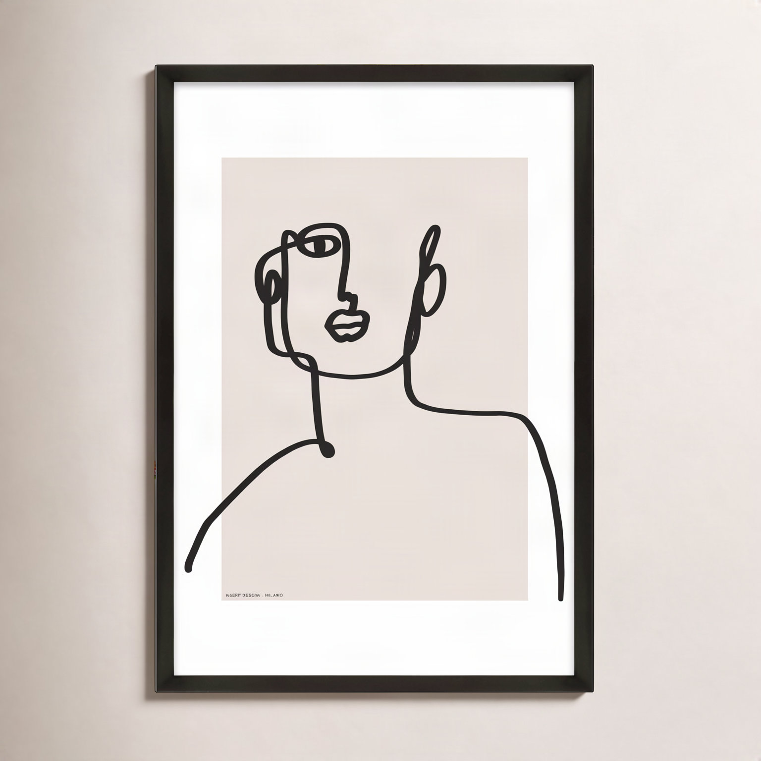 Romina Gadler "Figure and Form 2" Print, Black Framed Paper, 20" H x 14" W x 1.25" D