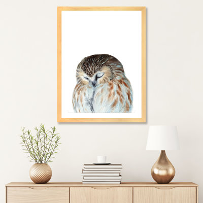 " Woodland Sleeping Owl " by Watercolor Luv