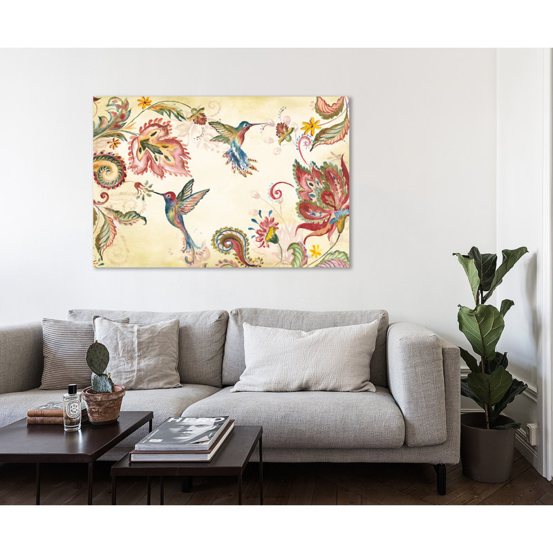 «Boho Spice Hummingbirds», toile tendue par Charlton Home®, H 10 po x l 15 po x P 1,5 po
