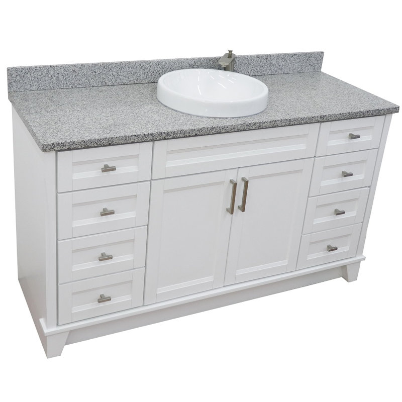 Ensemble de meuble-lavabo simple 61 po Abdirahin, Gris