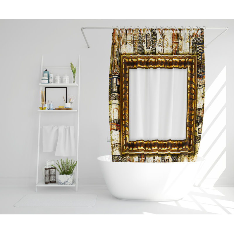 Swarthofthi Polyester Shower Curtain Set, 168cm H x 168cm W