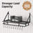 Wall Mounted Pot Rack Kitchen 24 Inch Hanging Storage Organizer Wall Shelf with Hooks Matte Black