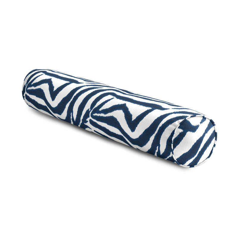 Linen Bolster Pillow Cover & Insert, 9" x 48", Blue