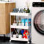 3-Tier Mobile Utility Cart – Laundry Room & Bathroom Organizer With Multi-Purpose Shelves