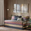 Housse de lit de jour réversible à rayures multiples 6 pièces, housse de matelas simple, 3 taies décoratives, coussin décoratif, style facile à laver, taille, lavable à la machine