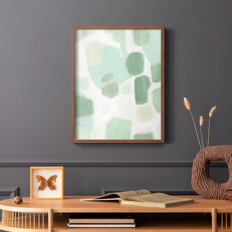 River Shapes II, reproduction encadrée - bois massif, Brun, H 10 po x l 8 po