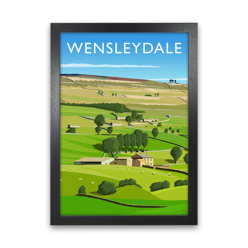 Wensleydale 3 Portrait 1 Piece Wall Art, 88cm H x 64cm W x 3cm D, Black Framed