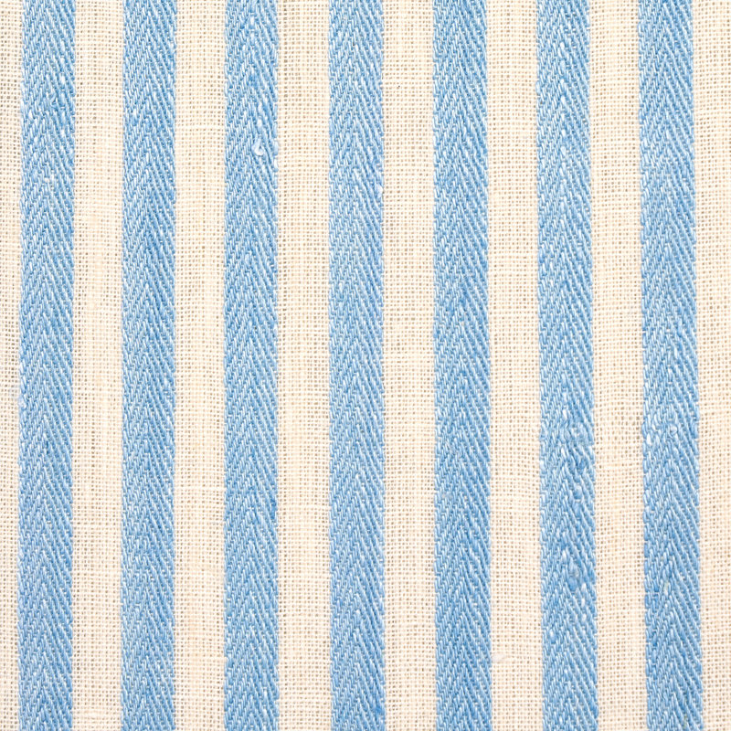 Summerville Linen Stripe Fabric, Sky