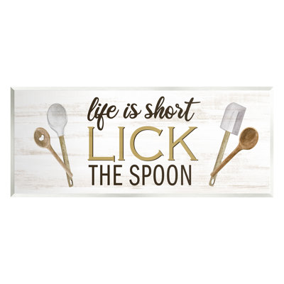 Bb-010-Wood " Lick The Spoon Kitchen " by Kim Allen