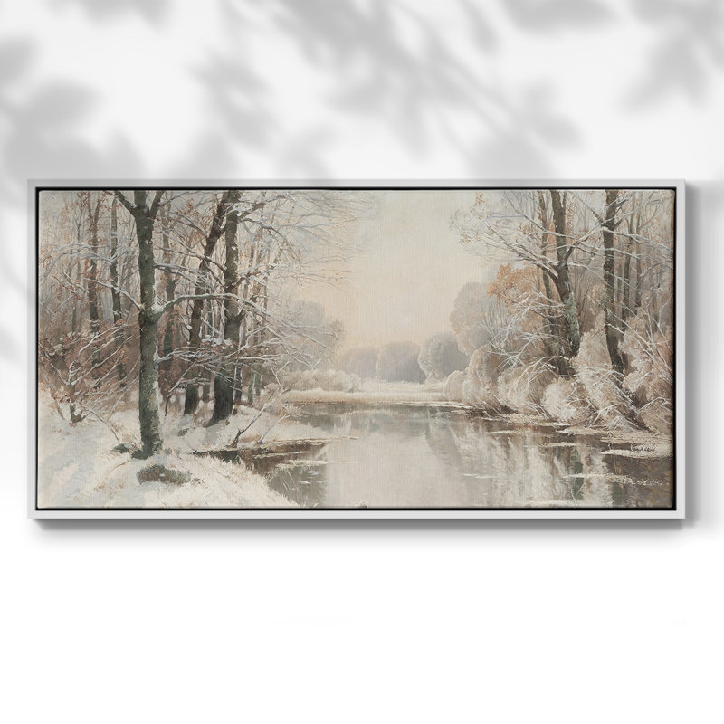 Série paysage - CDXVII - Toile tendue avec châssis, prête à accrocher, H 21 po x l 41 po