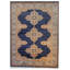 Oriental Area Rug in Beige/Ivory/Navy/Orange