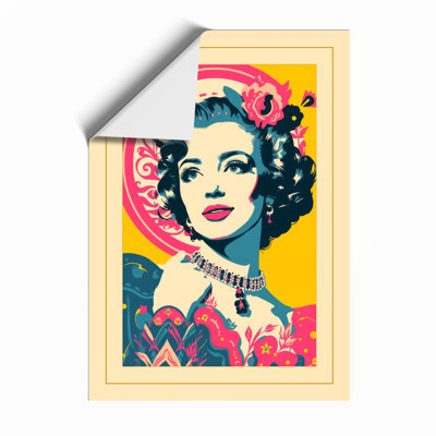 Woman In Bold Frame Pop Art - Print