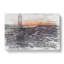 Lighthouse with Orange Sunset in Abstract - Wrapped Canvas Drawing - Wrapped Canvas-55311771