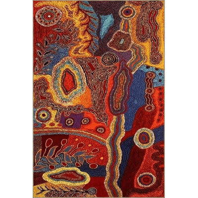 Multi Color Abstract Pattern Creative Modern Decorative Machine Washable Area Rug