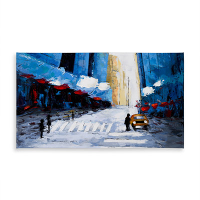 Blue Buildings Tablecloth - Indoor/Outdoor Home Decor