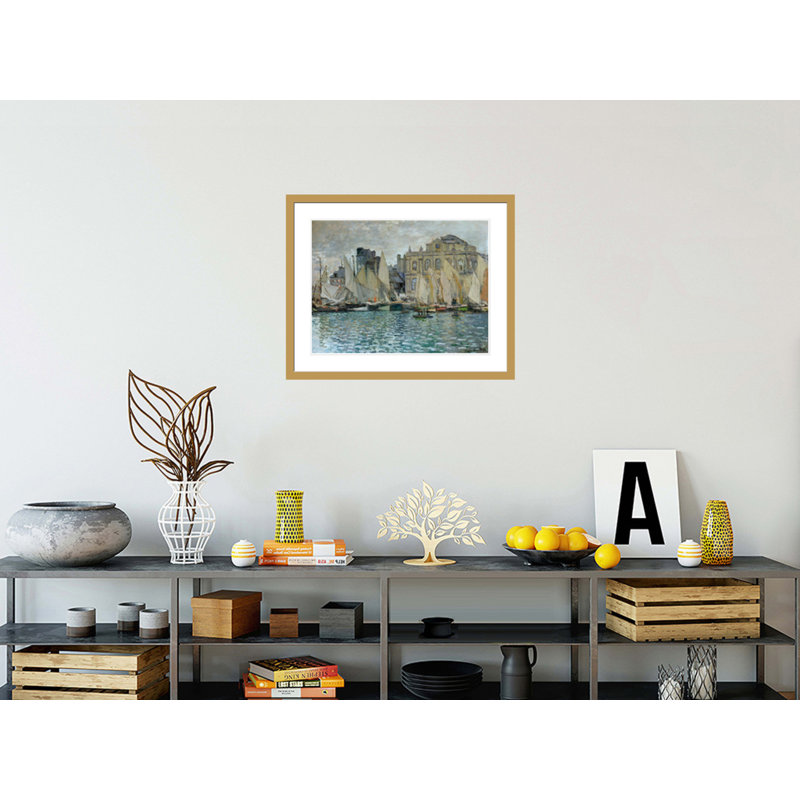 Vue du Havre par Claude Monet, impression giclée sur cadre, H 23,5 po x l 29,06 po