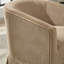 Fauteuil d'appoint rembourré et pivotant en tonneau avec structure en bois-1896463356-2124094773