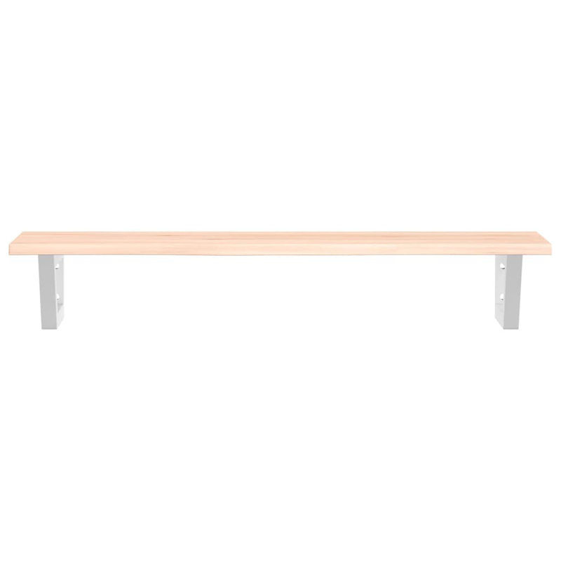 Bracket Shelf, 2cm H x 100cm W x 40cm D, Brown/White
