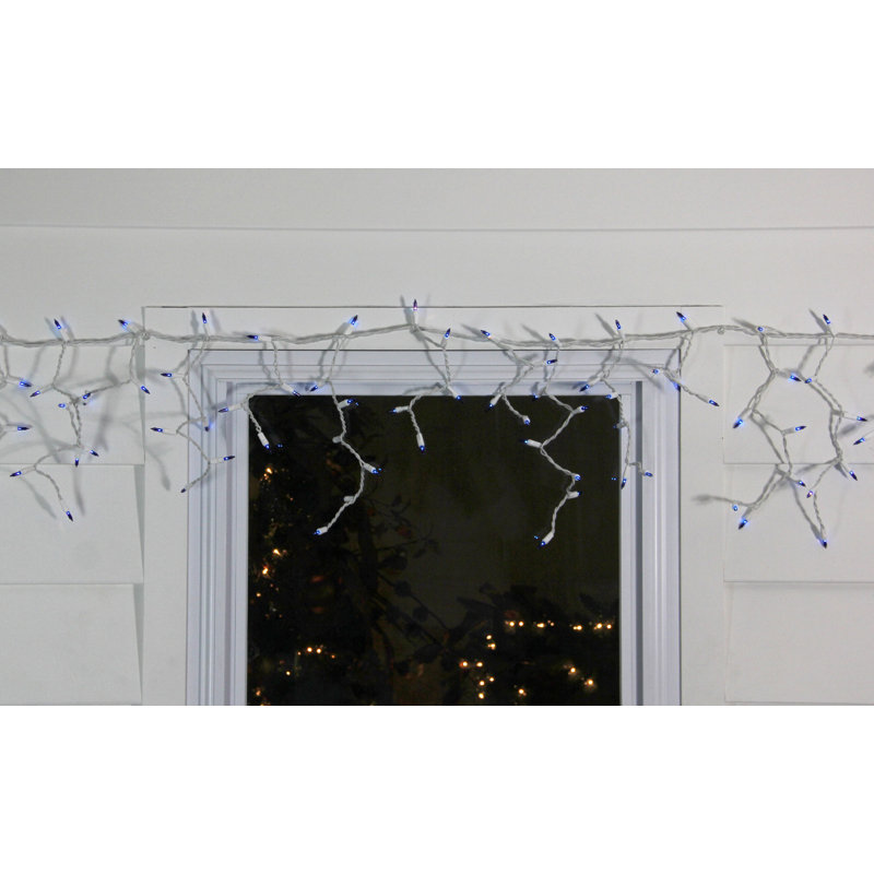 Mini guirlande de 50 glaçons de Noël, H 1 po x l 1 po x P 31,2 po po, Bleu