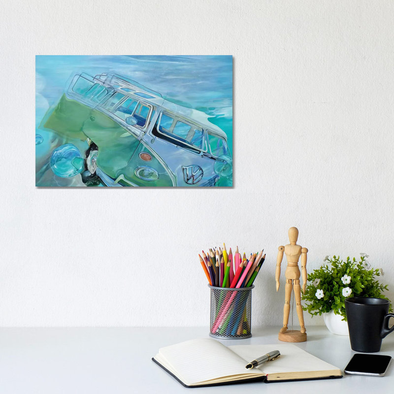 Impression « trip op » par Marcello Petisci, H 8 po x l 12 po x P 0,75 po, Toile tendue, Pas de tapis