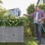 Armoire de jardin surélevée avec compartiments de rangement supplémentaires, boîte à fleurs en bois, grande boîte à fleurs-1952341074