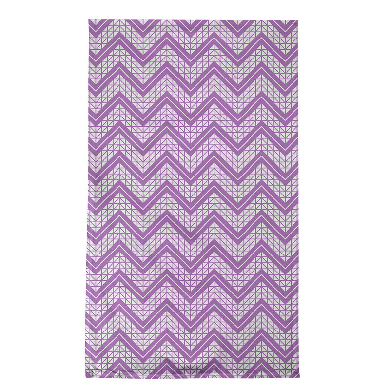 Stephenie Tea Towel Kitchen Towel, Pink/Purple/White, Poly Twill