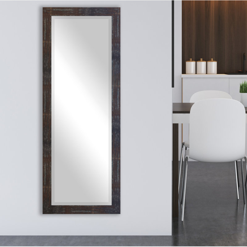 Renegar Solid Wood Flat Mirror, Brass, 60" H x 21" W