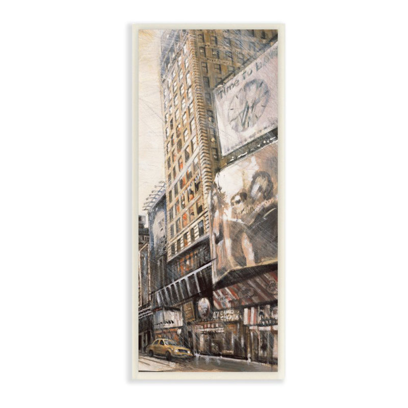 « new york city stores » par matthew daniels-reproduction d’art, Plaque murale, H 17 po x l 7 po