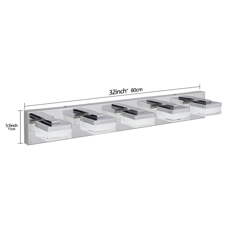 Applique murale à 5 lumières pour salle de bain et miroir moderne au design moderne et minimaliste, écoénergétique et facile à installer
