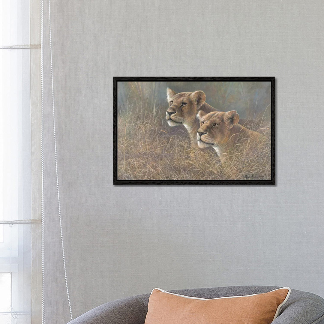 Sisters Of The Serengeti von Ruane Manning - Galerie-umwickelte Leinwand Giclée auf Leinwand