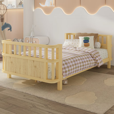 A Low Iron Double Bed with Railings