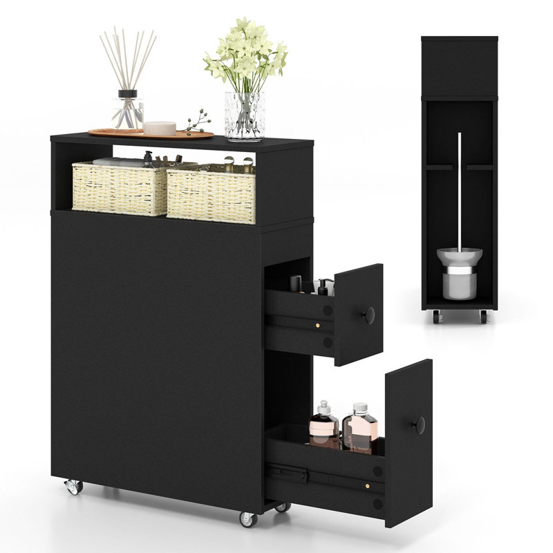 Bathroom Cabinet, Matte Black
