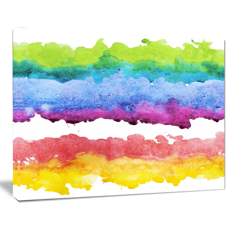 " Colorful Stripes In Vector Pattern Abstract ", 12" H x 20" W x 1" D