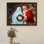 «Black Santa encadré père Noël et fantômes», art mural amusant et fantastique, impressions encadrées
