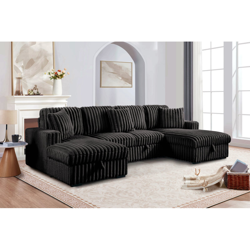 Canapé-lit Pull, Tissu gris