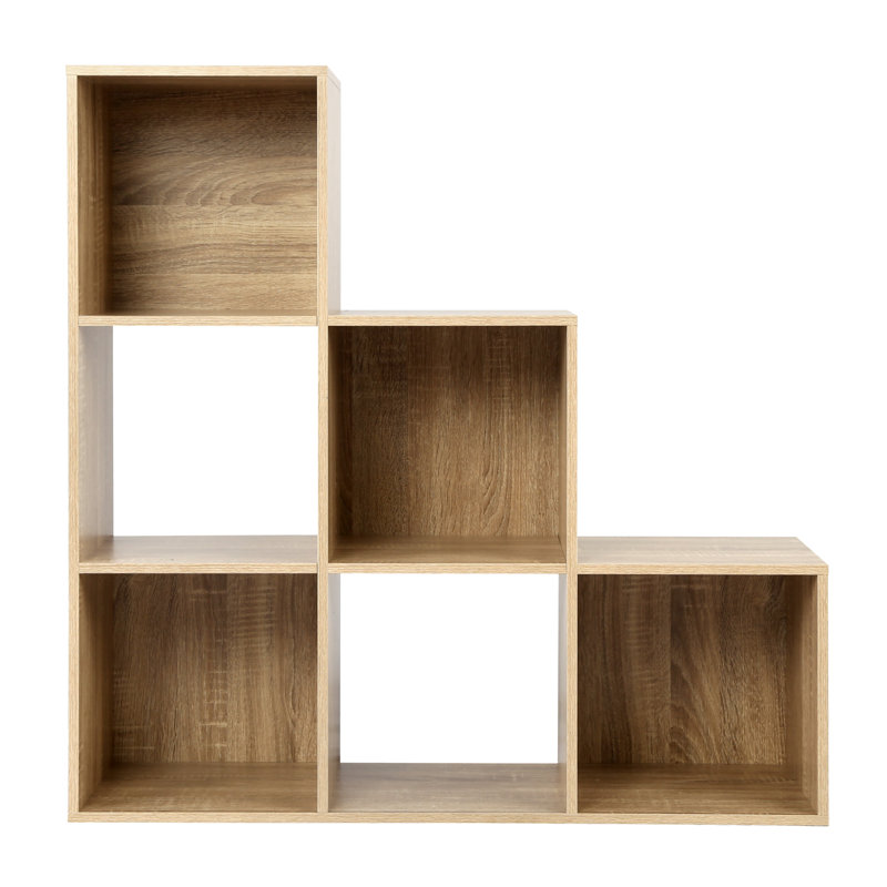 Mitsu 90cm H x 90cm W Cube Bookcase, Oak