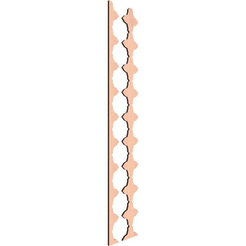 Ensemble de panneau mural à lattes en bois Pandora, H 47 po x l 4,62 po x P 0,37 po, Aulne