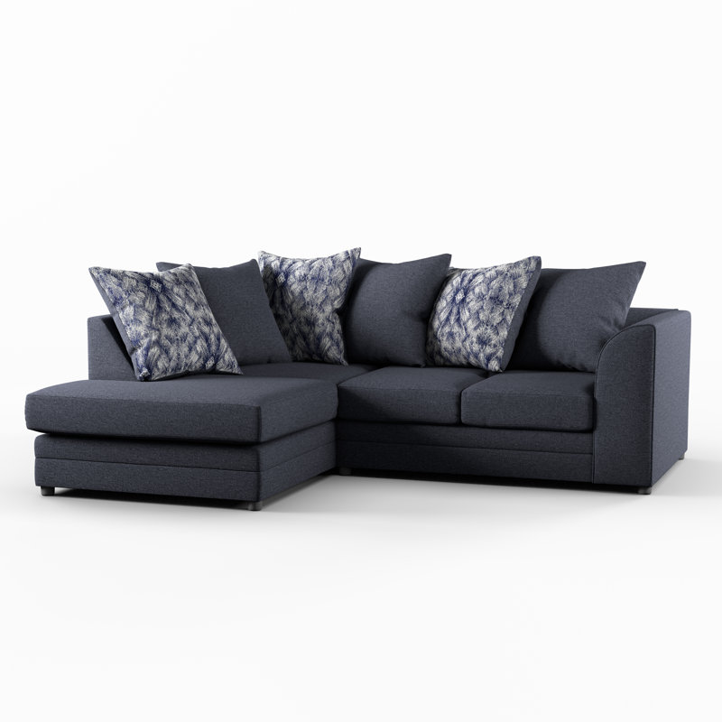 Ellaria Missy Corner Sofa, Left Hand Facing, Navy