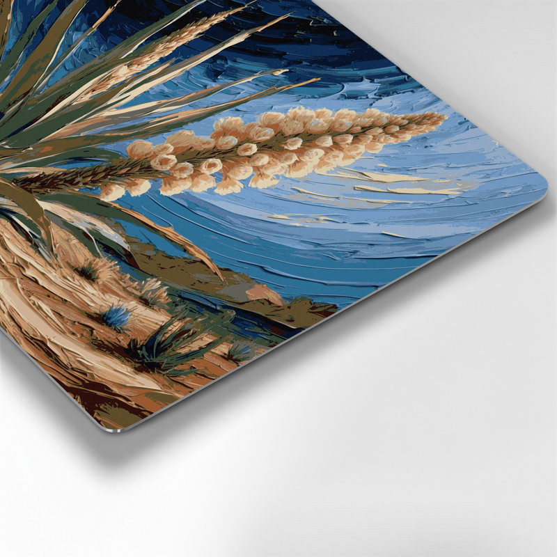 «Southwestern Plants Yucca Plant 196», art mural en métal gris