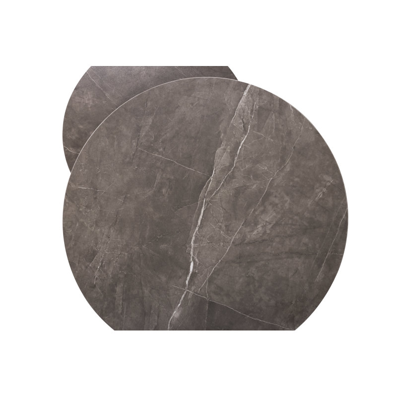Maag Frame 2 Piece Nest Coffee Table Set, Marble Grey