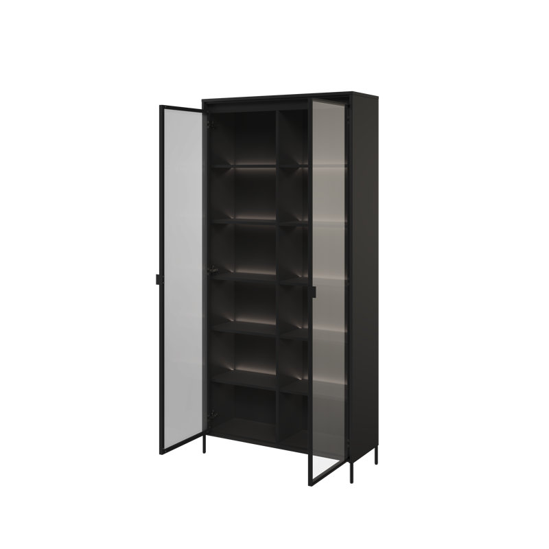 Vannatta Display Cabinet, Black Matt