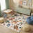 Rug Branch Jungle 4' x 6' (3'11" x 5'10") White/Beige Safari Kids Area Rug, Contemporary, Medium Pile, Stain-Resistant Carpet - Playroom, Nursery, Toy Room and Bedroom-1491550645