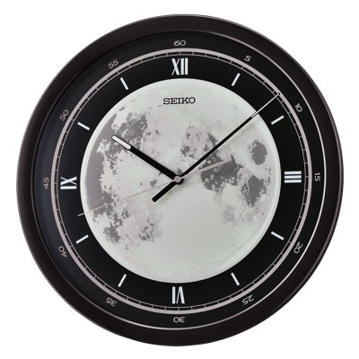 QXA831KRH Modern Wall Clock, Black