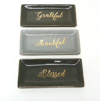 Dol Slate Harvest Tidbit Dish 3 Asst
